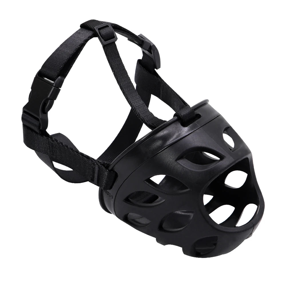 Soft Silicone Dog Muzzle – Breathable Basket Muzzle with Adjustable Straps for Small, Medium & Large Dogs