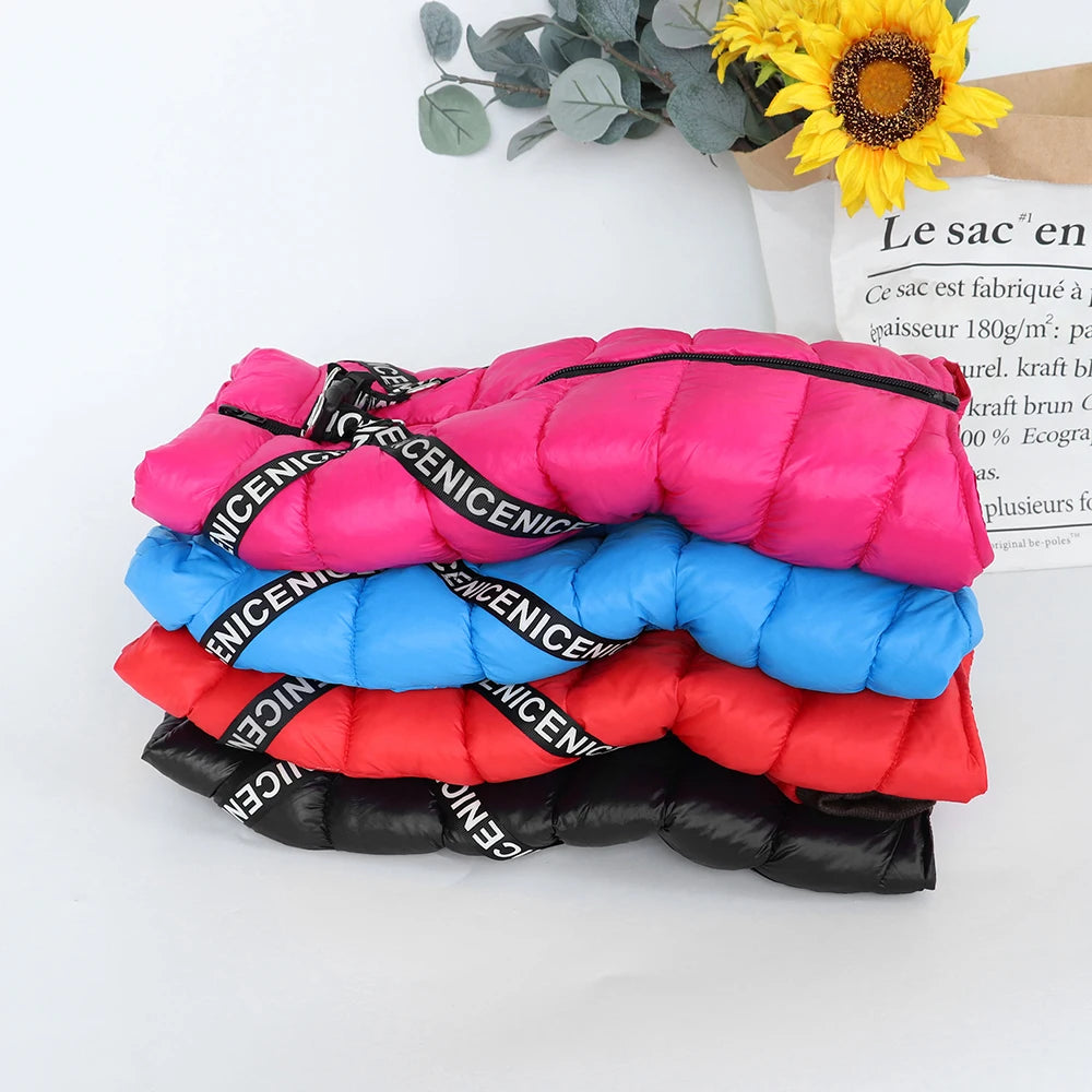 Warm Large Dog Jacket Coat With Harness – Winter Waterproof Dog Jumpsuit