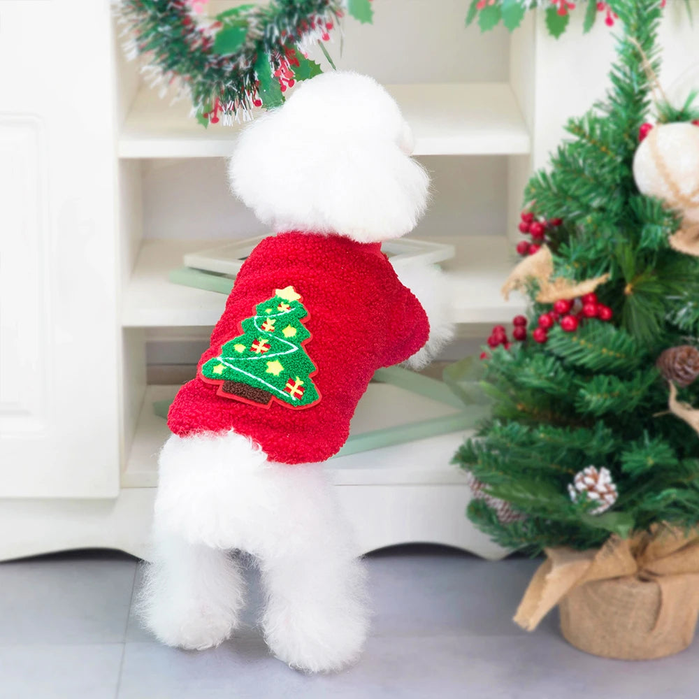 Christmas Dog Clothes – Soft Fleece Puppy & Cat Winter Outfit