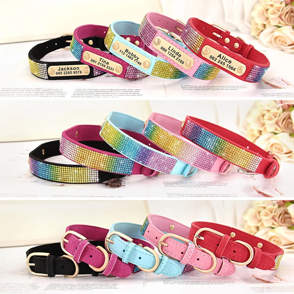 ✨ Personalized Bling Dog Collar – Sparkle, Style & Safety ✨