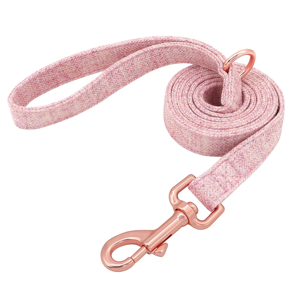 High Quality Personalized Dog Collar – Adjustable Cotton Collar with Custom Engraved ID Tag for Small, Medium & Large Dogs