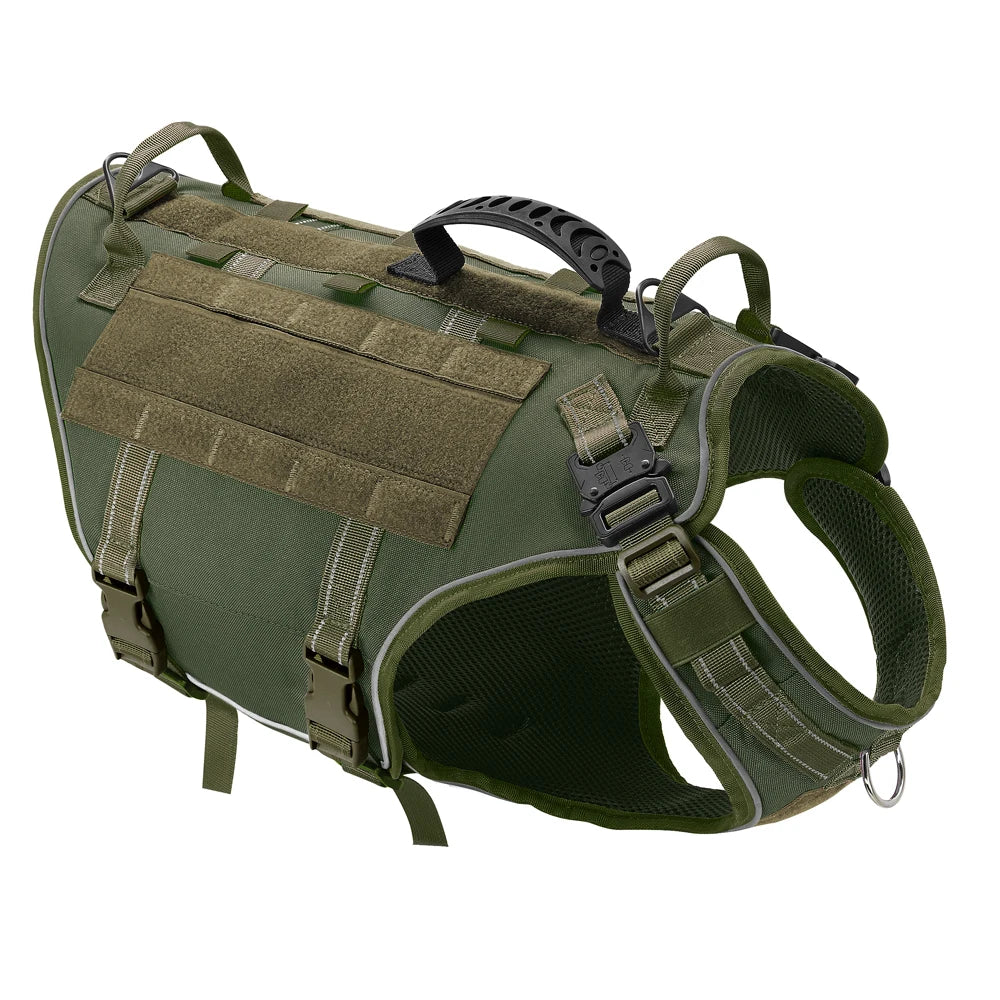 Tactical Dog Training Vest – Military No Pull Harness for K9, Hiking & Outdoor Adventures