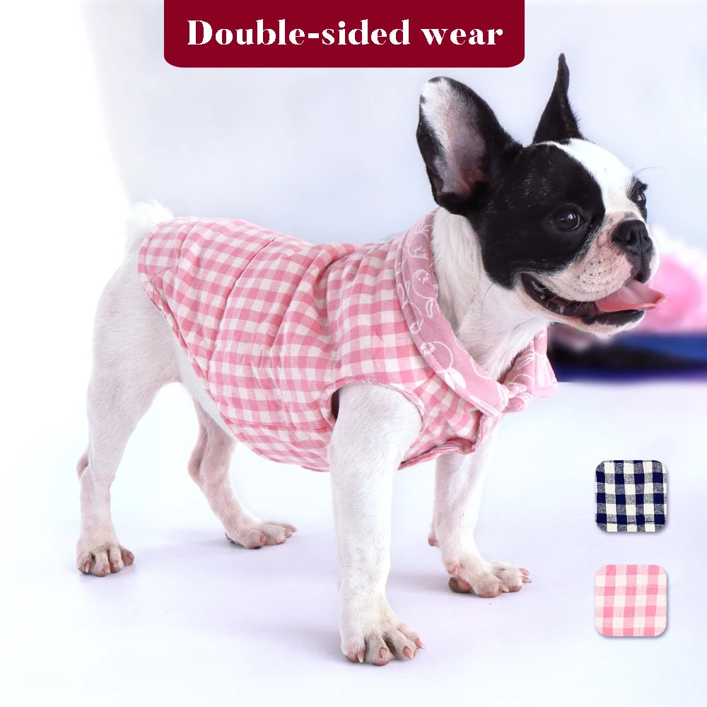 Plaid Dog Jacket – Cozy Winter Coat for Small & Medium Breeds