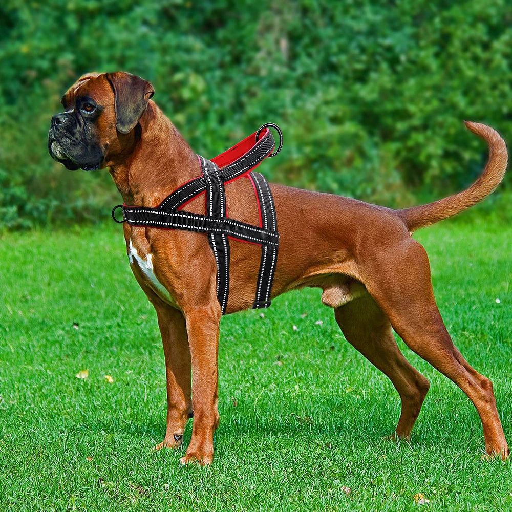 No Pull Nylon Dog Harness Reflective Adjustable Dog Harness Vest For Medium Large Dogs Walking Training Belt Pet Supplies