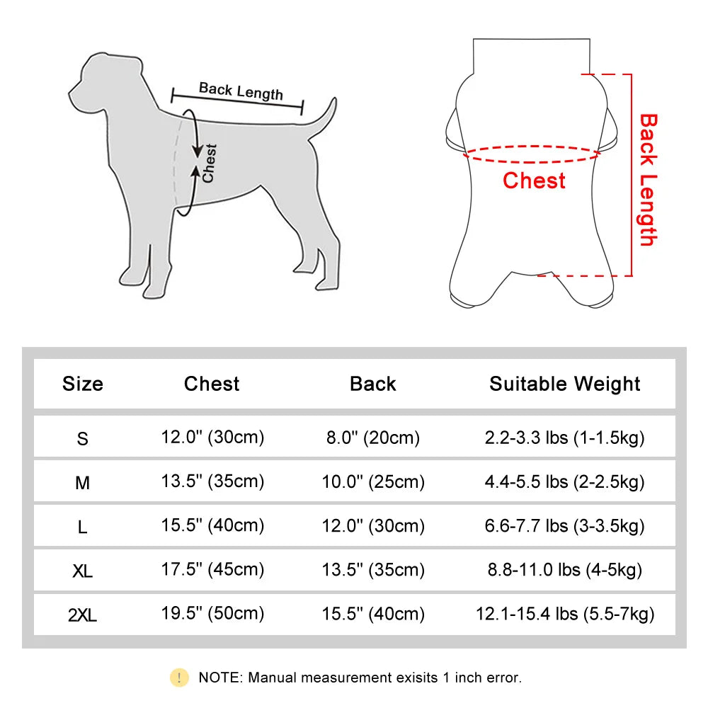 Soft Fleece Dog Jumpsuit – Warm Winter Outfit for Small Dogs & Cats