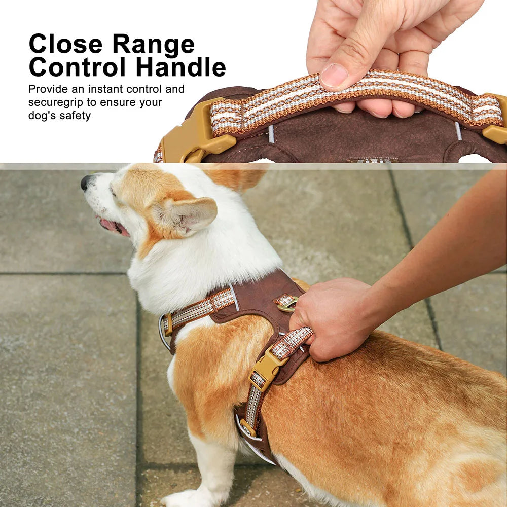 Waterproof Dog Harness – Reflective Nylon Harness Vest for Dogs