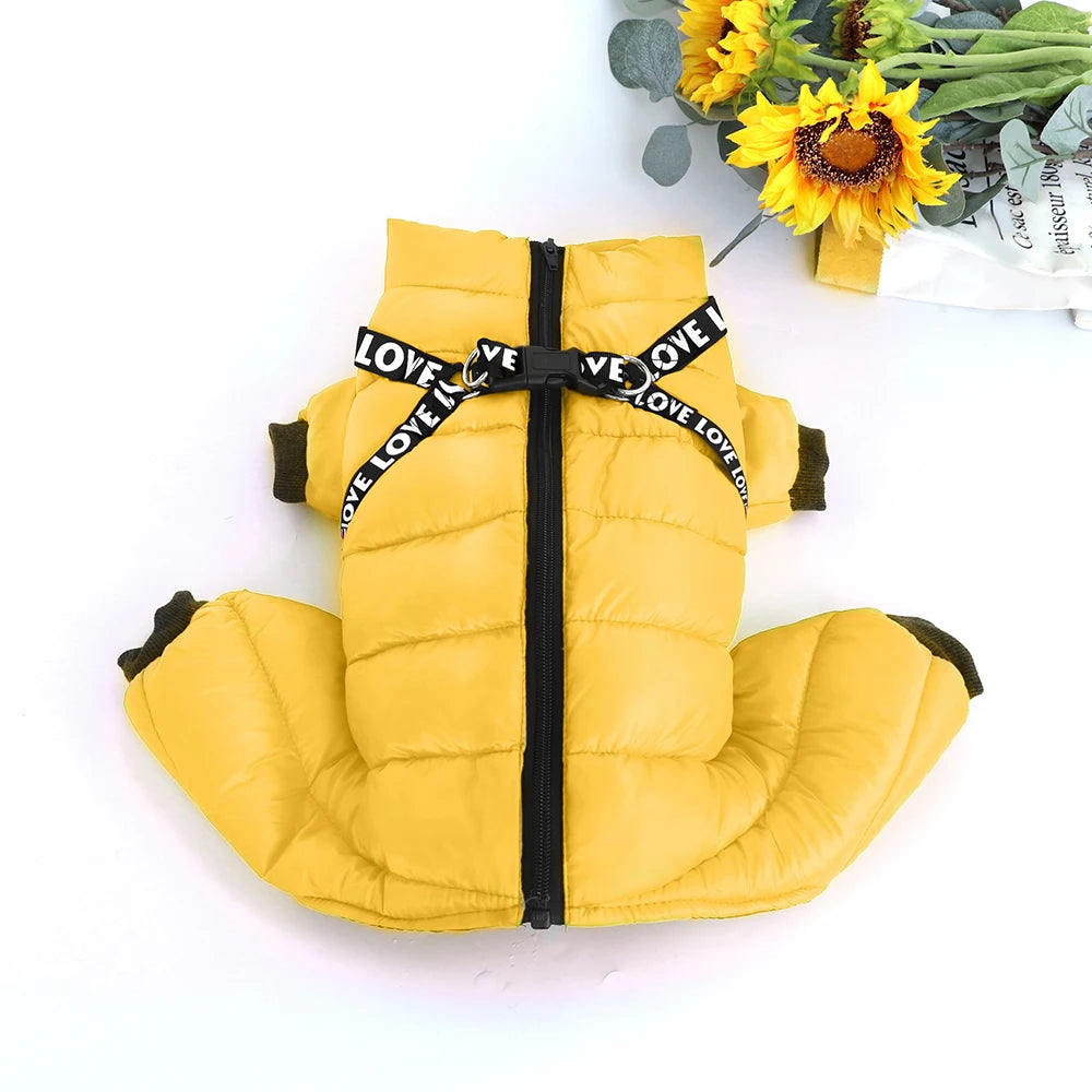 Winter Waterproof Dog Jacket – Super Warm Pet Jumpsuit Coat for Small, Medium & Large Dogs