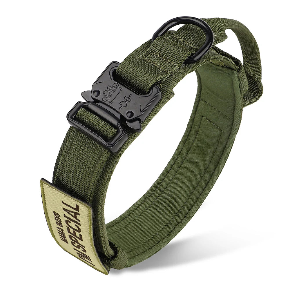 Tactical Dog Collar With Handle Nylon Military Dog Collar Adjustable Pet Training Collars For Medium Large Dogs German Shepherd