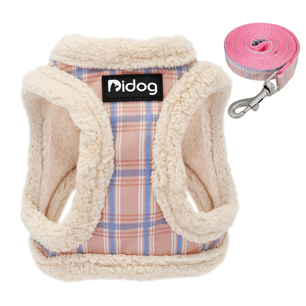 Soft Dog Cat Harness Vest – No Pull Padded Pet Harness Leash Set for Small & Medium Dogs (Chihuahua, French Bulldog, Yorkie)
