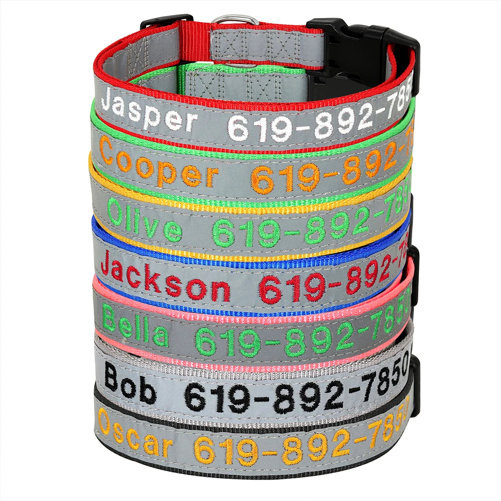✨ Personalized Dog Collar with Embroidered Name & Phone Number – Keep Your Pup Safe in Style!
