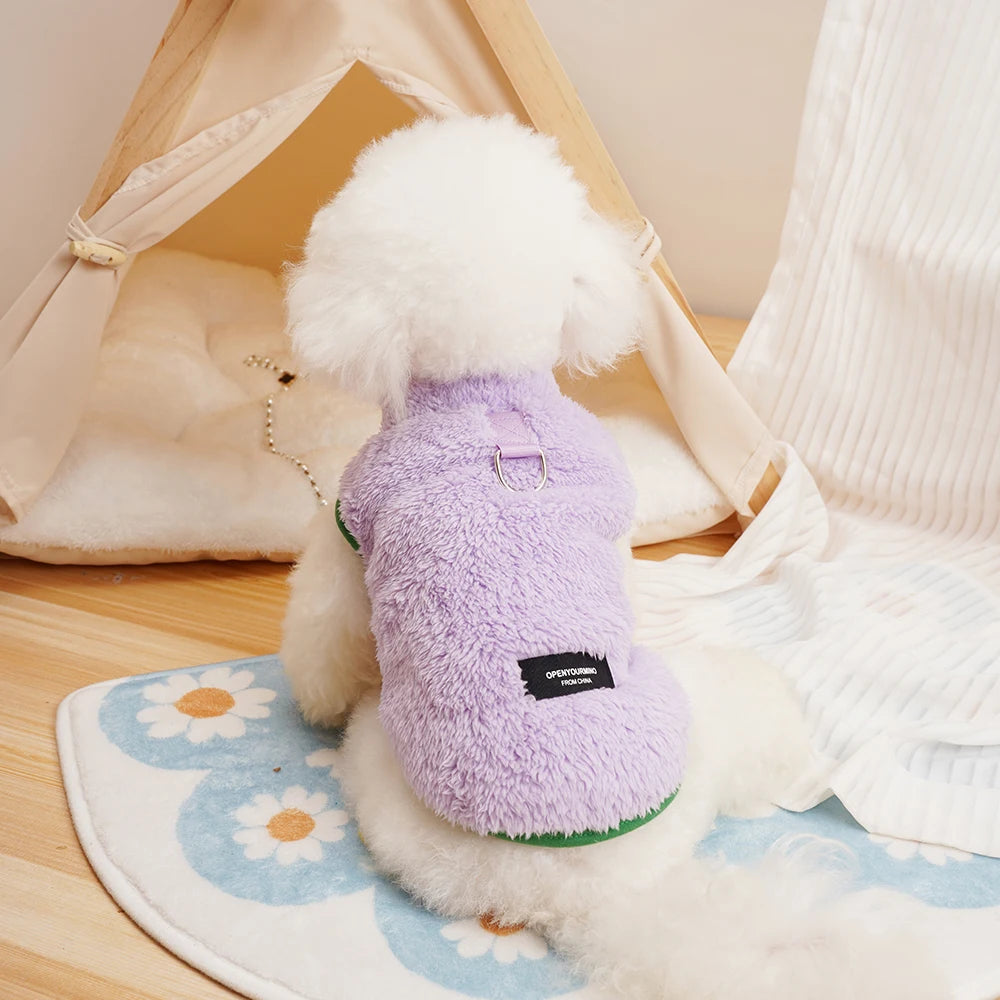 Soft Fur Dog Vest – Cozy Winter Fleece Jacket for Small Dogs