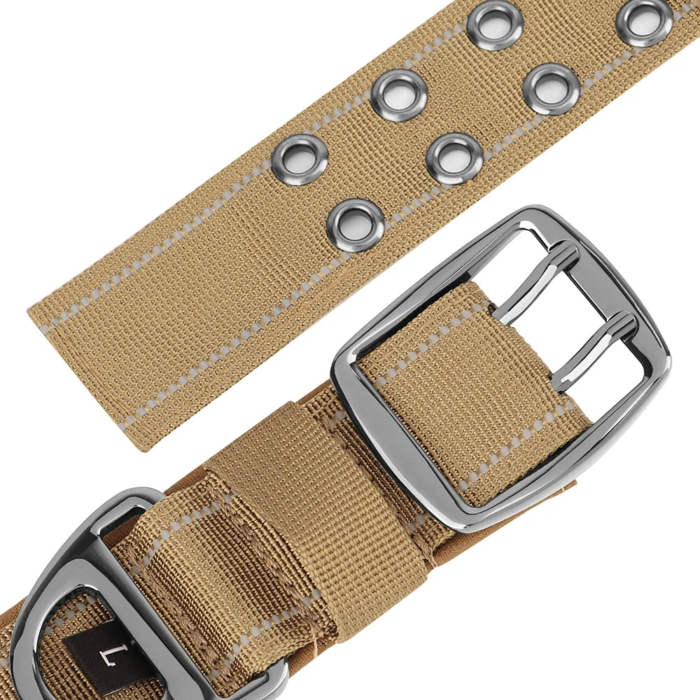 Tactical Military Dog Collar – Adjustable Nylon Training Collar with Handle for Medium & Large Dogs