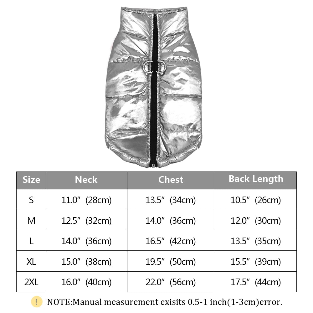 Waterproof Winter Dog Jacket – Quilted Puffer Vest for Small & Medium Dogs (Chihuahua, French Bulldog, Pug)