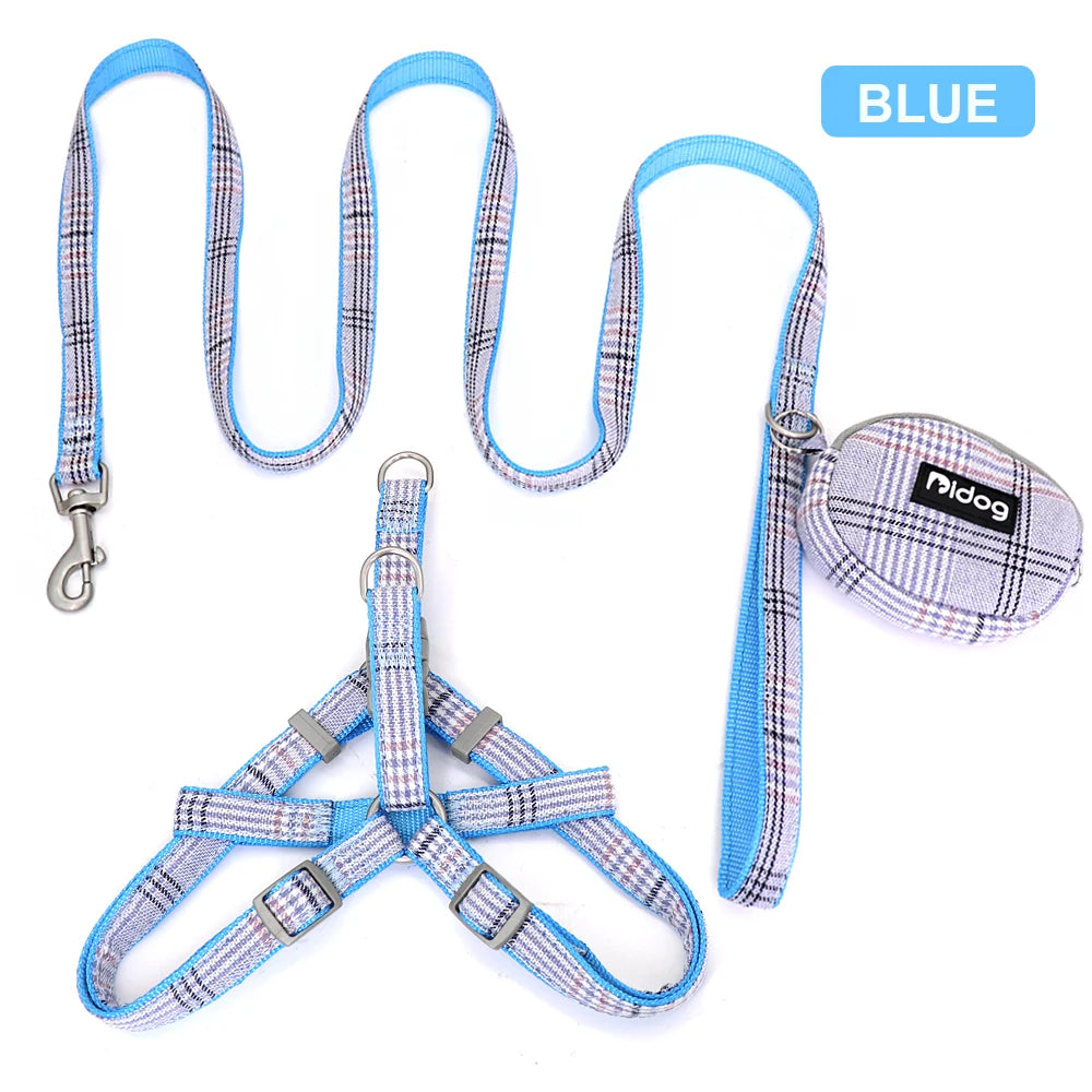 Adjustable Pet Harness & Leash Set – Soft Nylon Dog & Cat Vest
