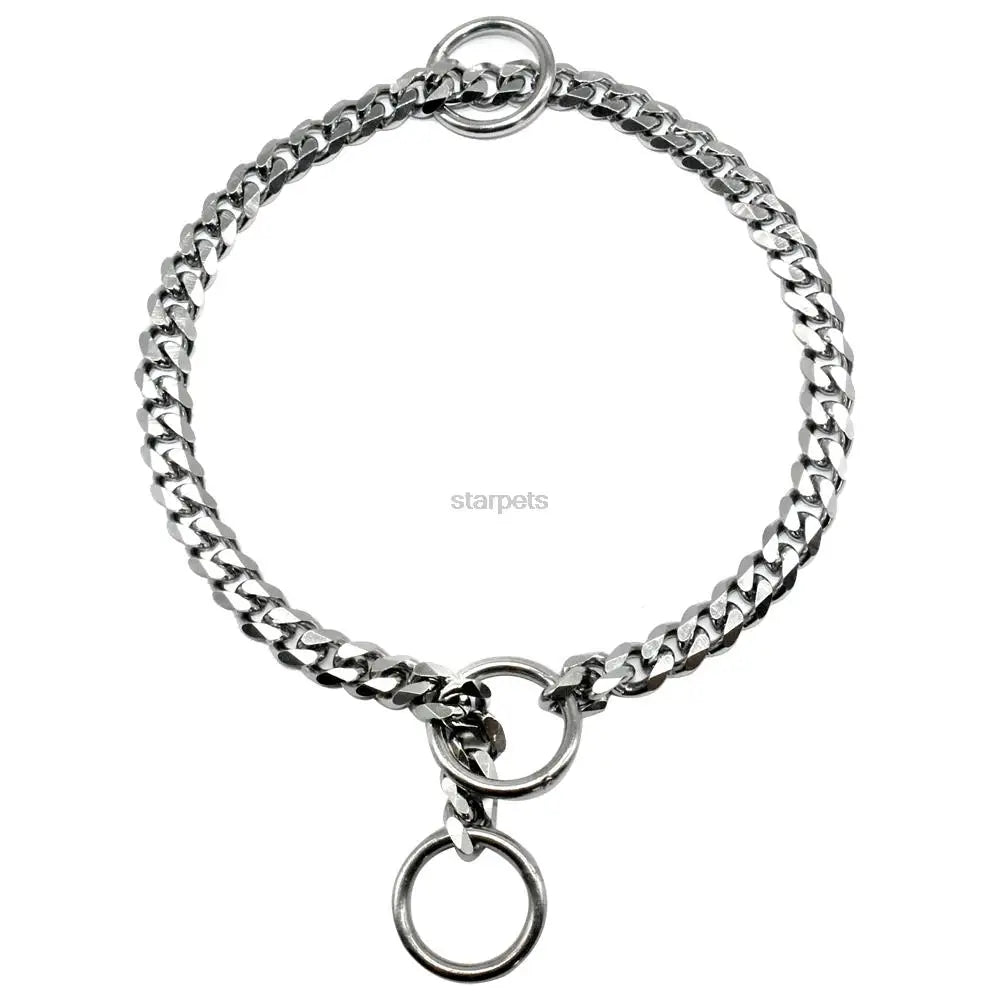 3mm Stainless Steel Dog Choke Chain Collar – Training Choker for Medium & Large Dogs