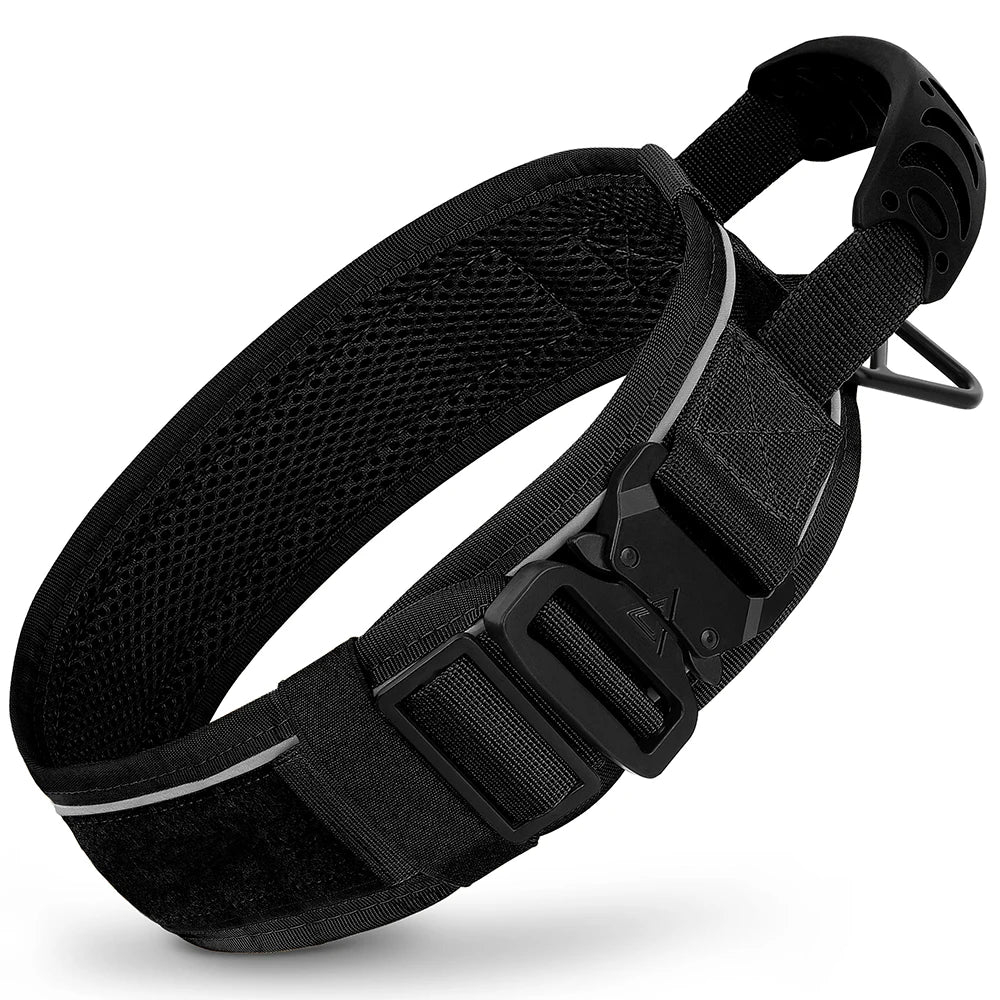 Tactical Dog Collar & Leash Set – Adjustable, Durable Nylon for Medium & Large Dogs