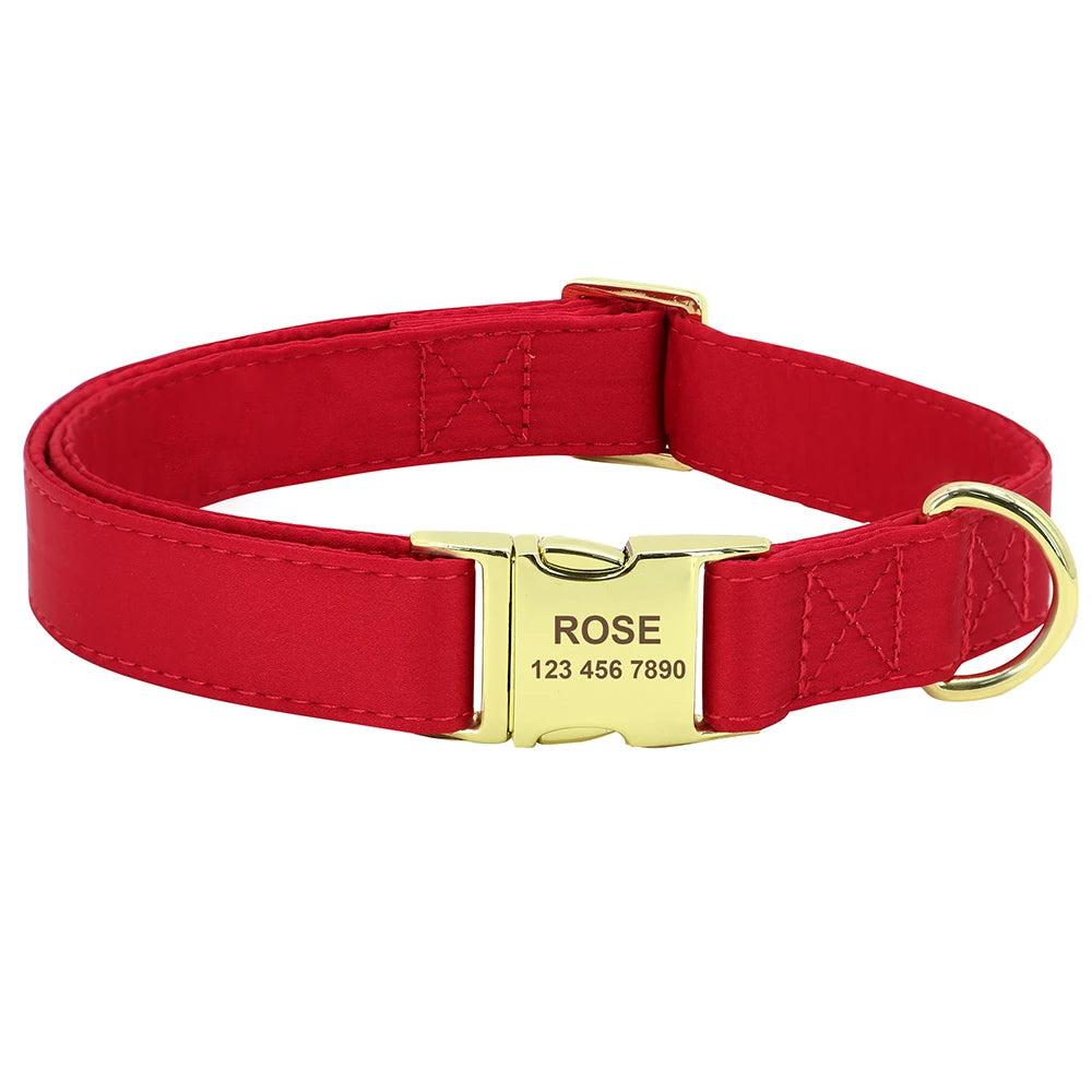 Engraved Dog Collar – Personalized ID Tag for Dogs & Cats (XS–L)