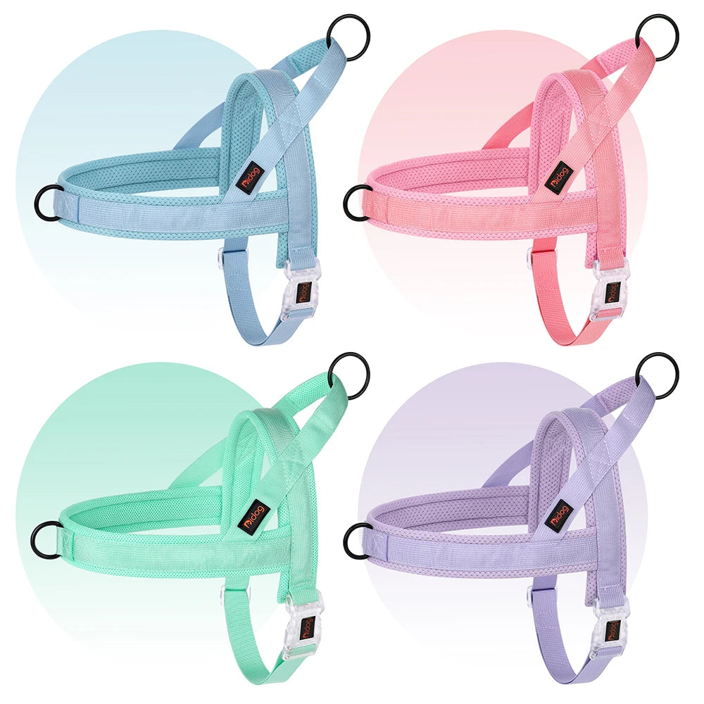 Adjustable Nylon Dog Harness Colorful Pet Dogs Vest Harness With Quicklace Control Handle for Small Medium Large Dogs Chihuahua