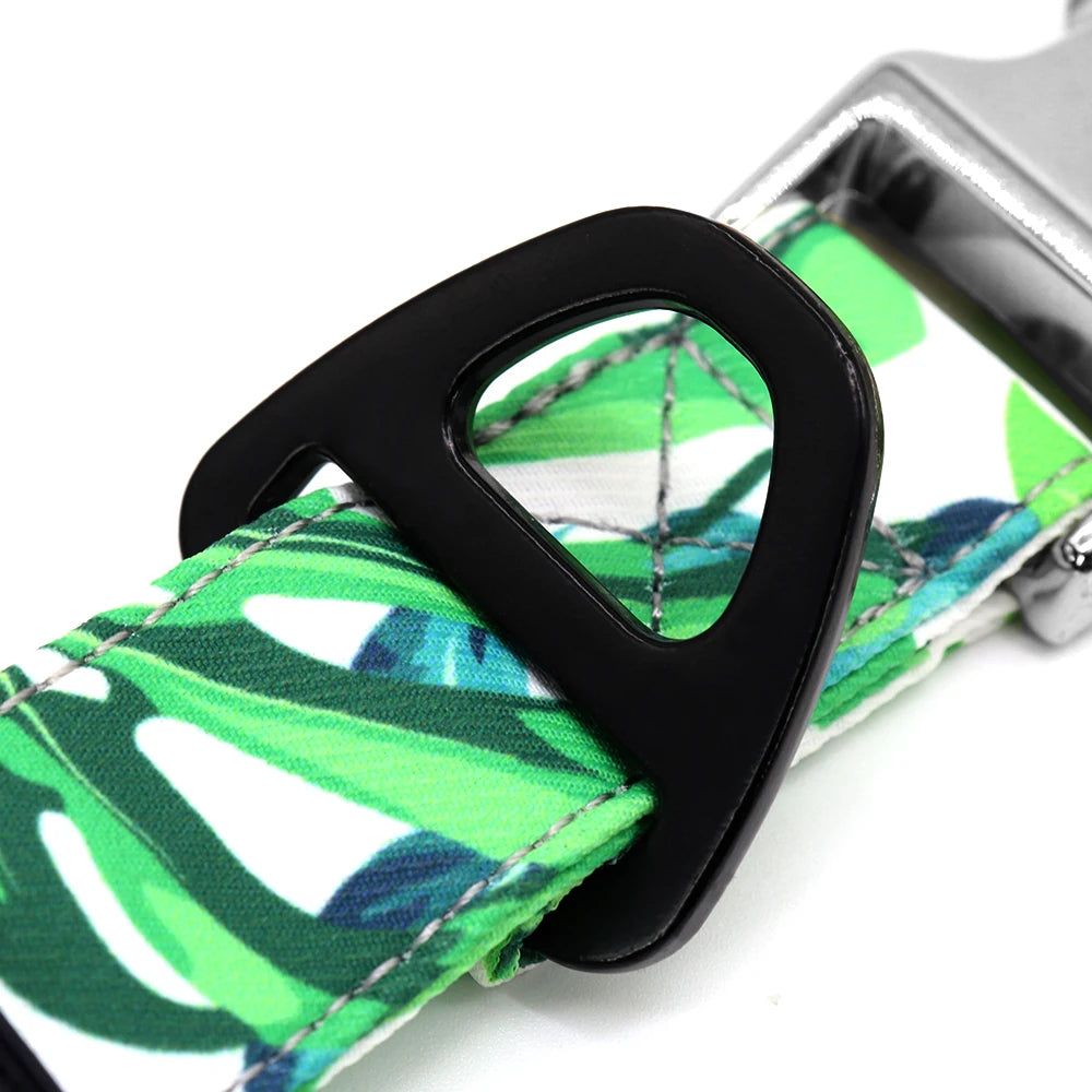 Personalized Nylon Dog Collar with Engraved Nameplate – Custom ID Tag for Small, Medium & Large Dogs