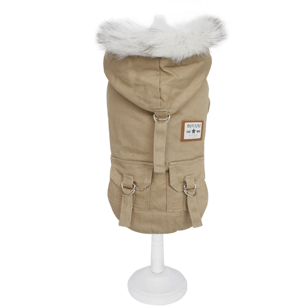 Winter Warm Dog Coat – Soft Hooded Jacket for Small & Medium Dogs