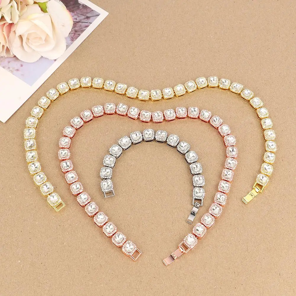 Bling Rhinestone Cat Necklace Adjustable Dog Cat Collar Bling Cats Pupply Choke Collars For Small Dogs Cats Rabbit Pet Accessory