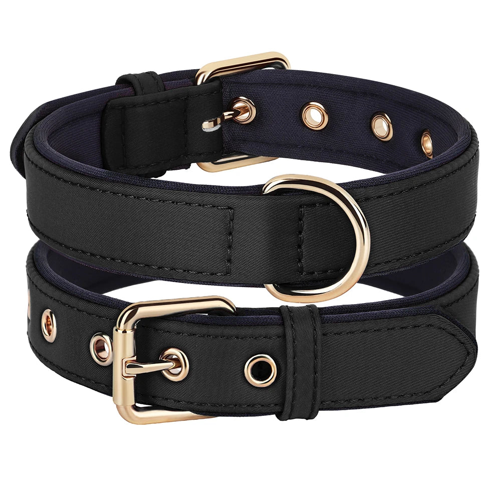 Waterproof Nylon Dog Collar – Soft Padded & Breathable Adjustable Collar for Small & Medium Dogs