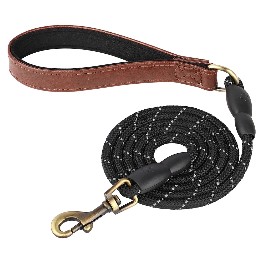 ✨ Personalized Dog Collar & Leash Set – Custom Engraved PU Leather for Small to Large Dogs (Pitbull-Friendly!)