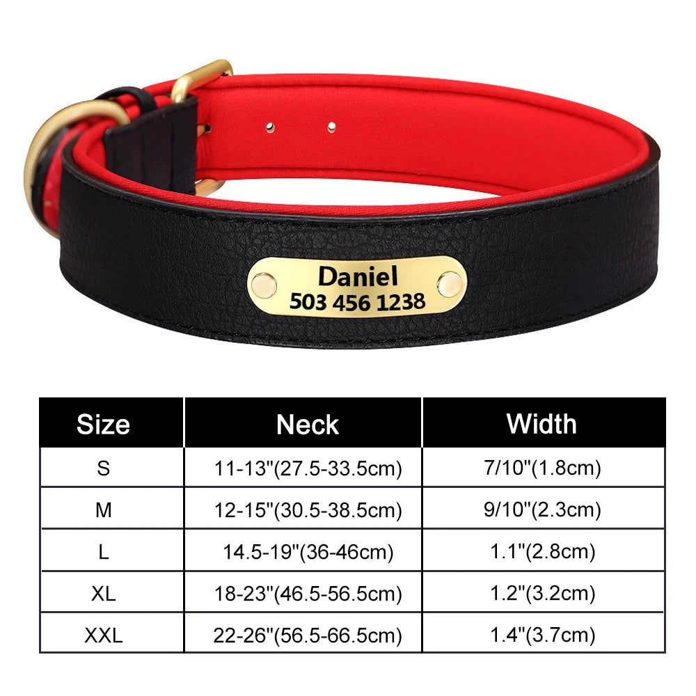 Custom Dog Collar – Personalized ID Tag Collar for Small, Medium, and Large Dogs
