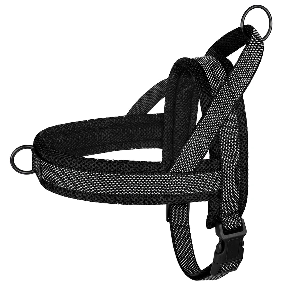 No Pull Nylon Dog Harness Breathable Mesh Pet Harnesses Vest Reflective Strap Harness for Medium Large Dogs Pug Walking Training