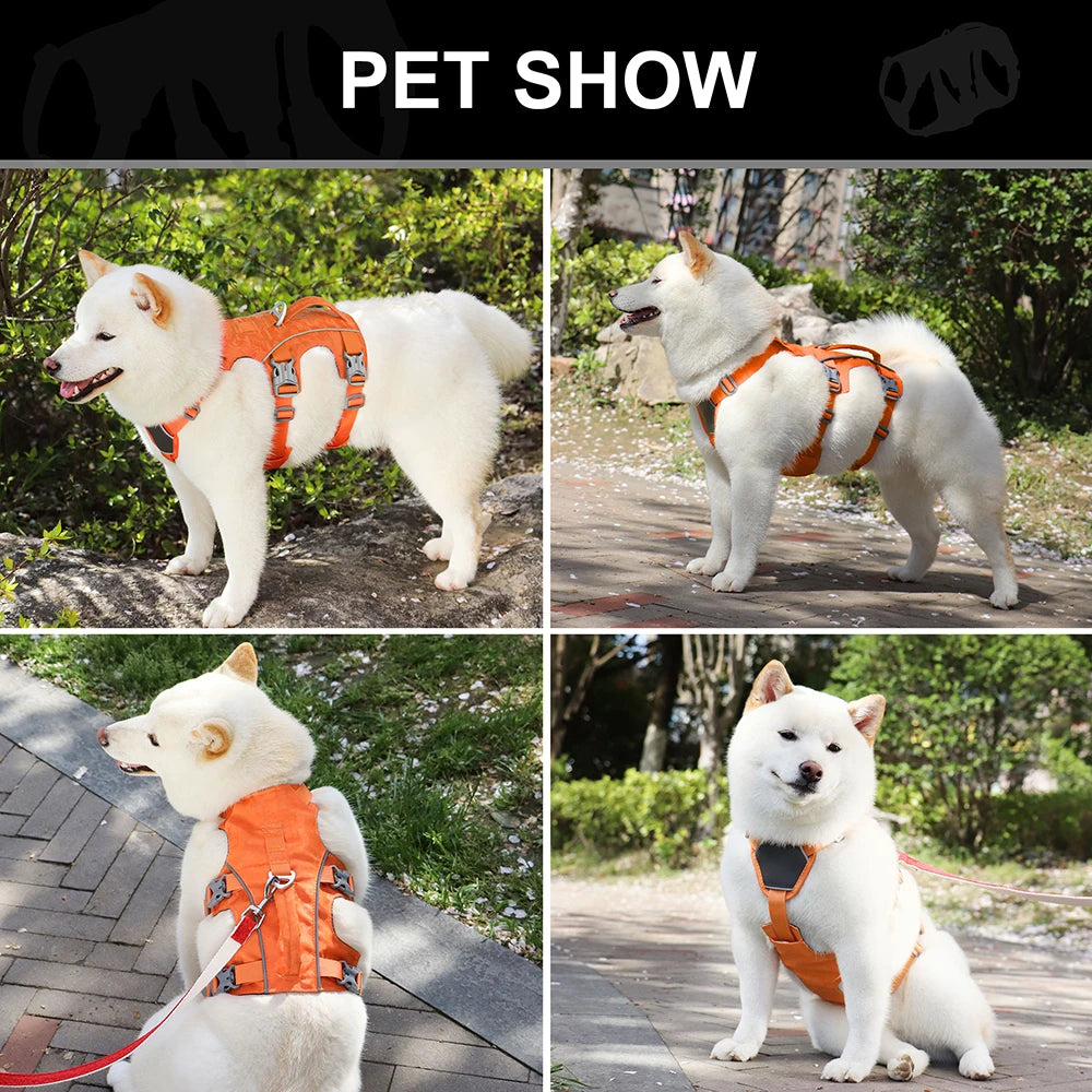 Durable Large Dog Harness – Reflective Nylon Dog Vest with Handle for Medium & Large Dogs (Walking & Training)
