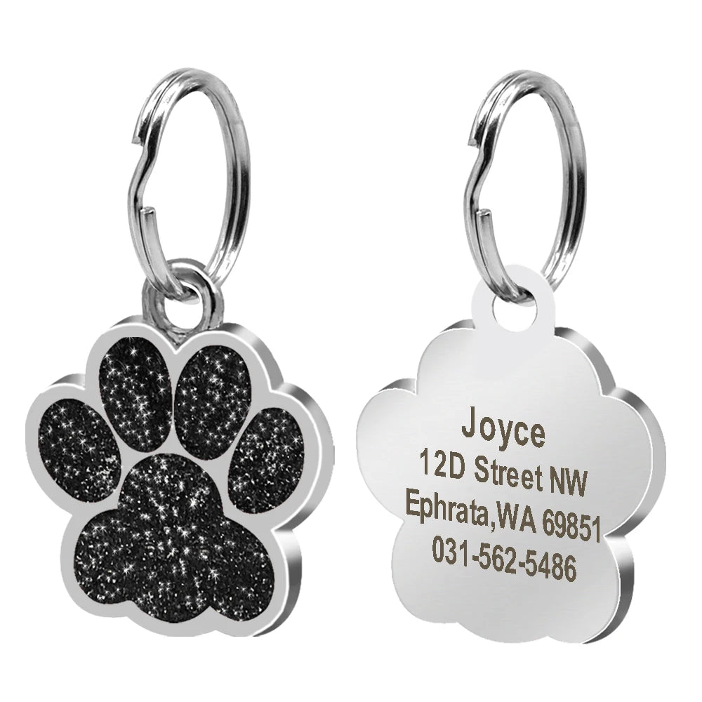 Personalized Dog & Cat ID Tag – Engraved Stainless Steel Pet Name & Address Tag