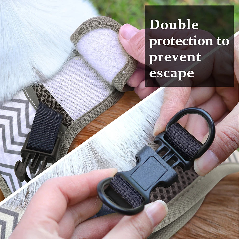 Reflective Dog Harness And Leash Set Adjustable Pet Puppy Harness Vest For Small Medium Dogs Walking Dog Accessories 150cm Leash