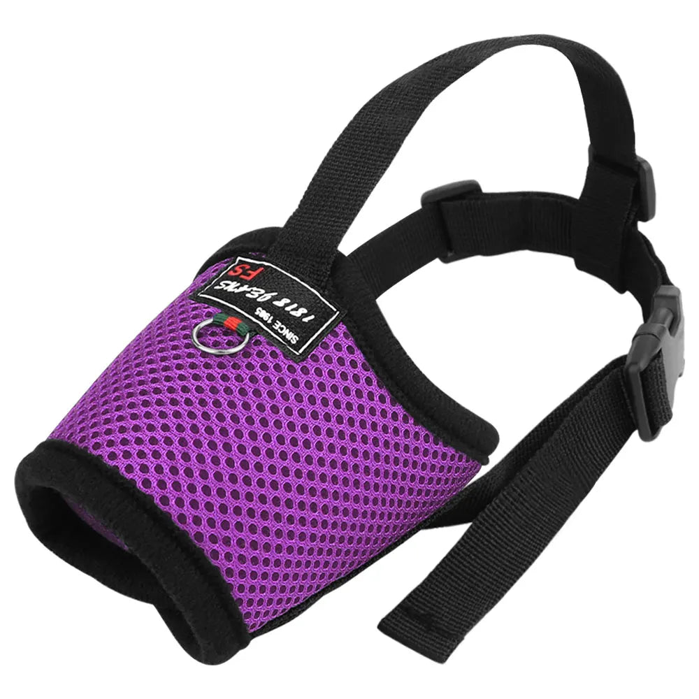Mesh Nylon Dog Muzzle – Adjustable Breathable Anti-Bark Muzzle for Small, Medium & Large Dogs
