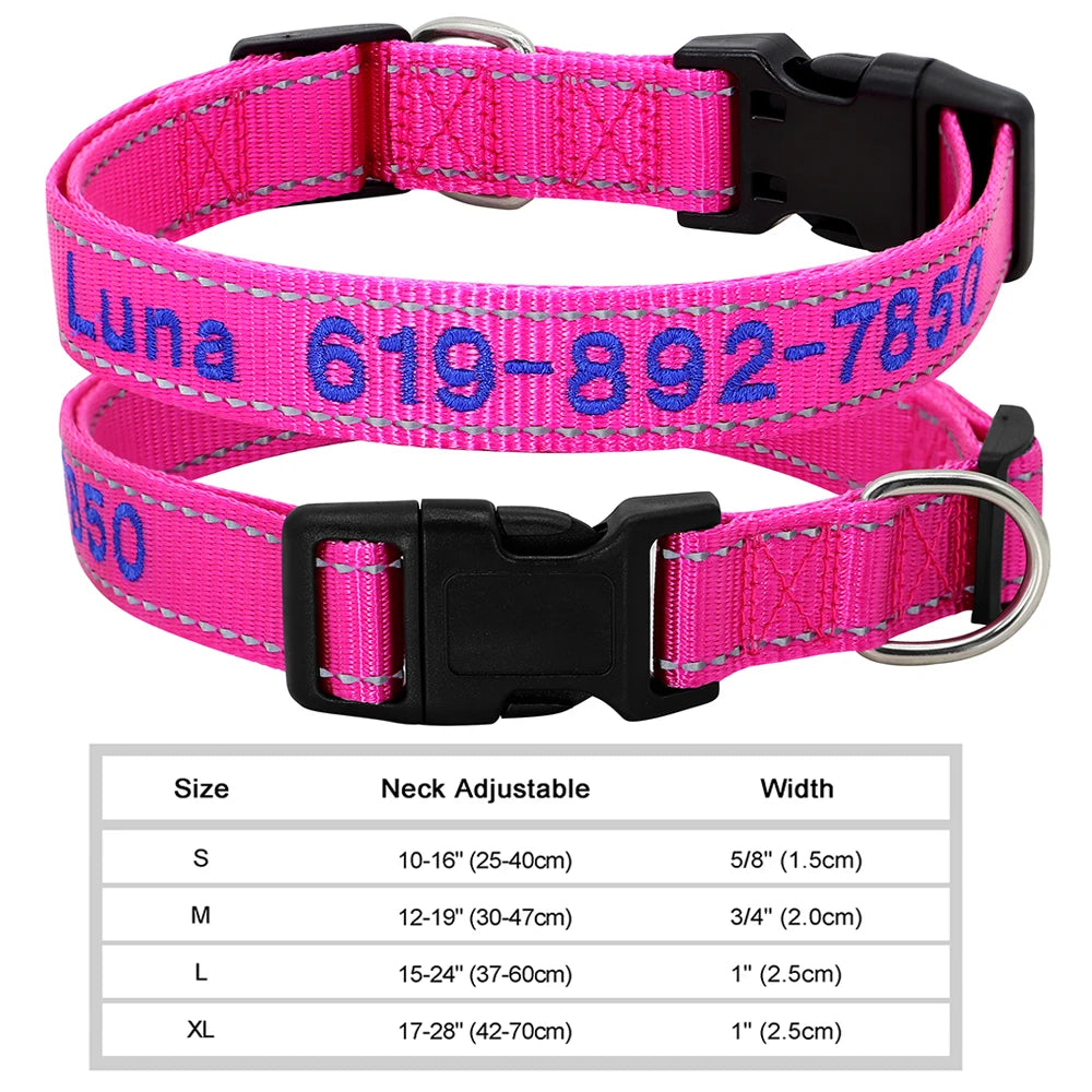 ✨ Personalized Dog Collar with Embroidered Name & Phone Number – Keep Your Pup Safe in Style!