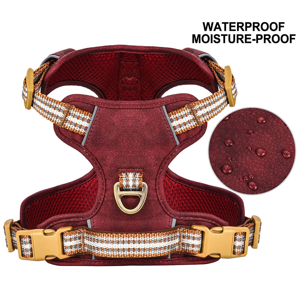 Waterproof Dog Harness – Reflective Nylon Harness Vest for Dogs