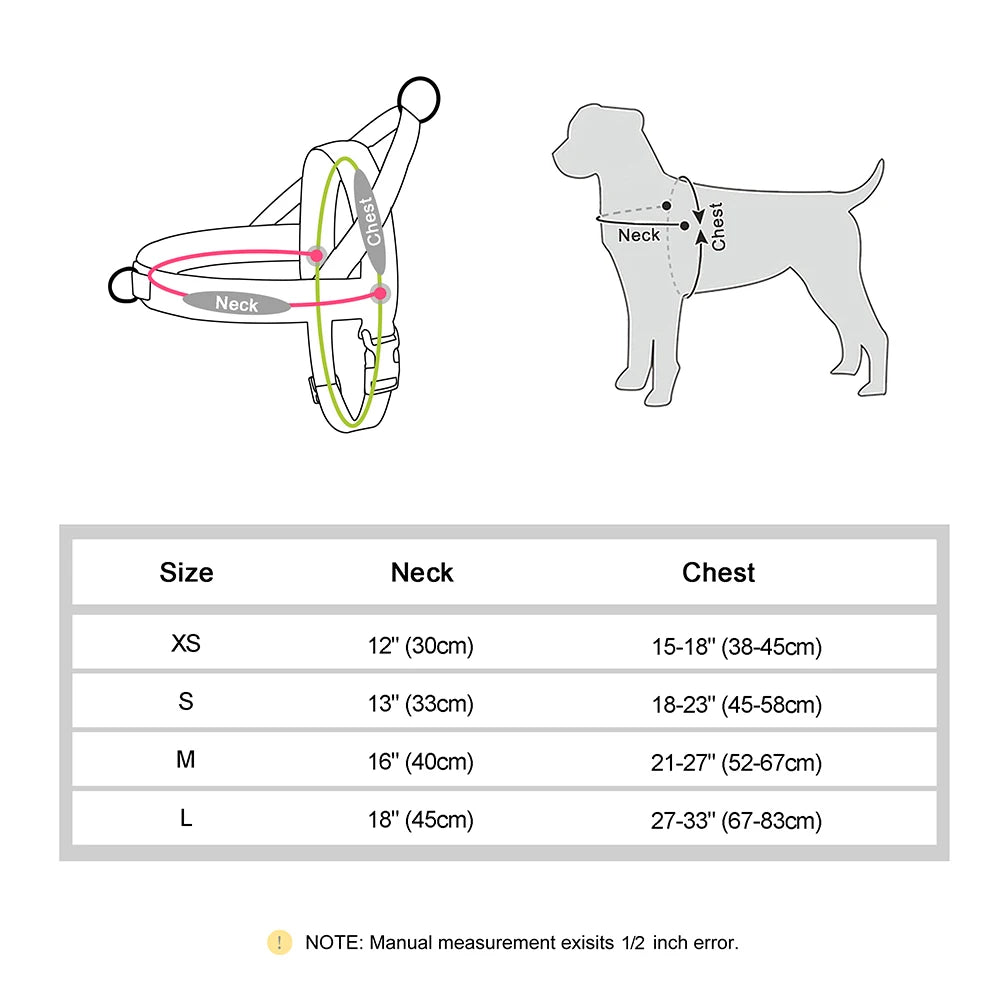 Reflective Nylon Padded Dog Harness Vest Adjustable Winter Warm Outdoor No Pull Small Medium Large Pet Puppy Harness Vest Perros