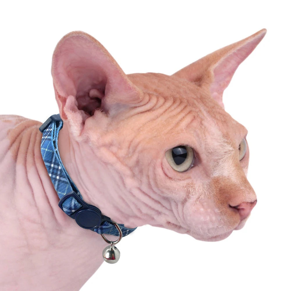 Cute Fruit Print Cat Collar with Bell – Adjustable Quick Release Safety Collar for Cats & Kittens