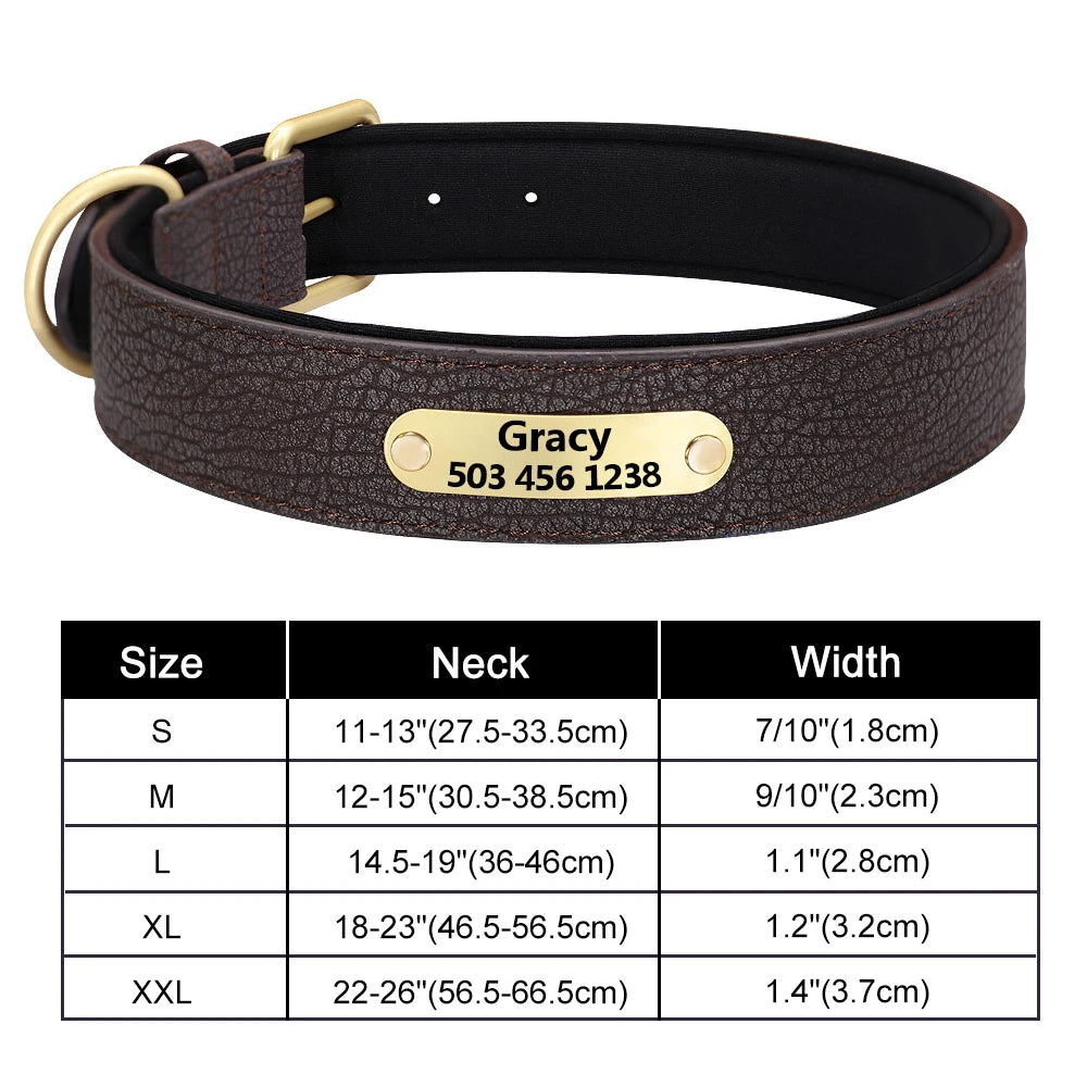 Custom Dog Collar – Personalized ID Tag Collar for Small, Medium, and Large Dogs