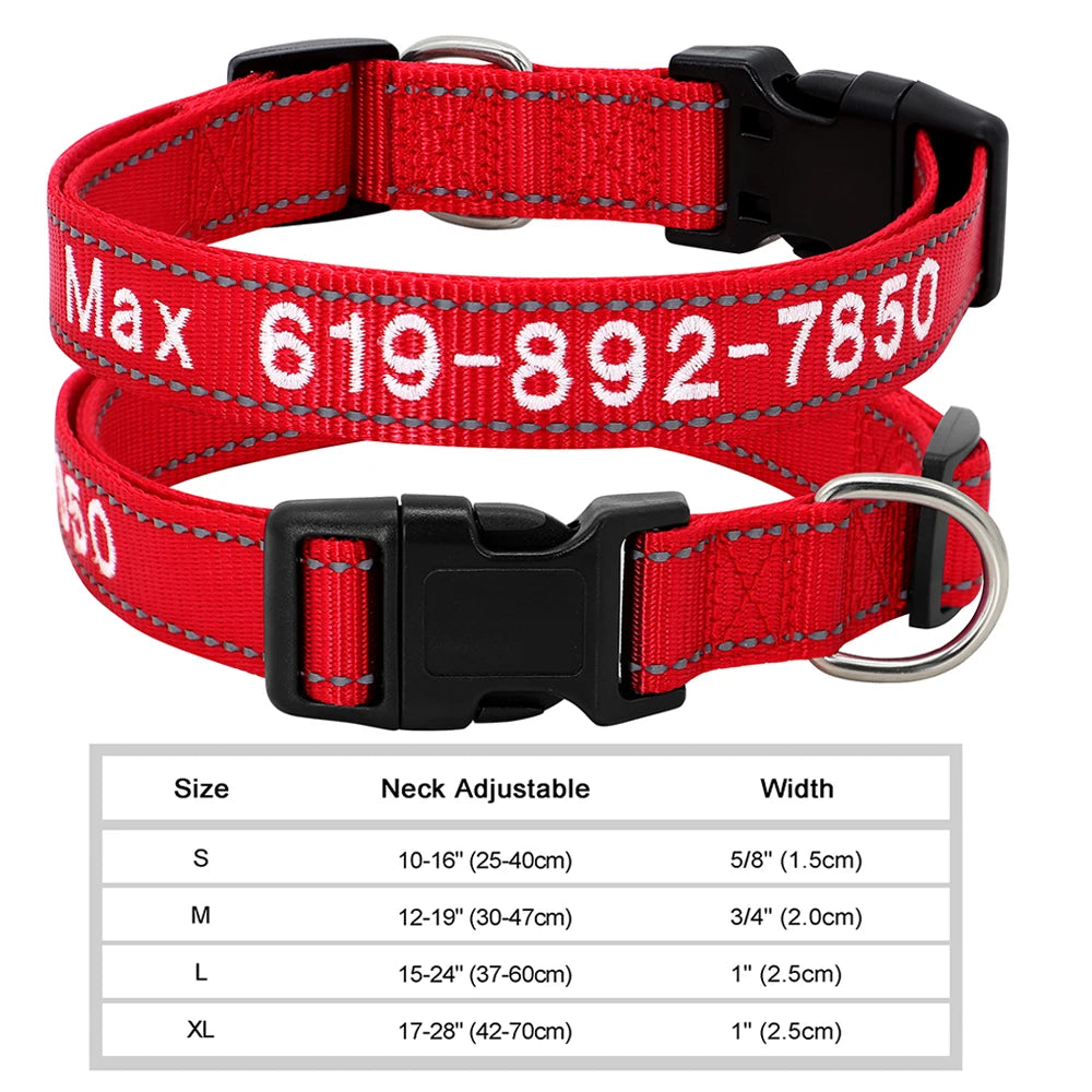 ✨ Personalized Dog Collar with Embroidered Name & Phone Number – Keep Your Pup Safe in Style!