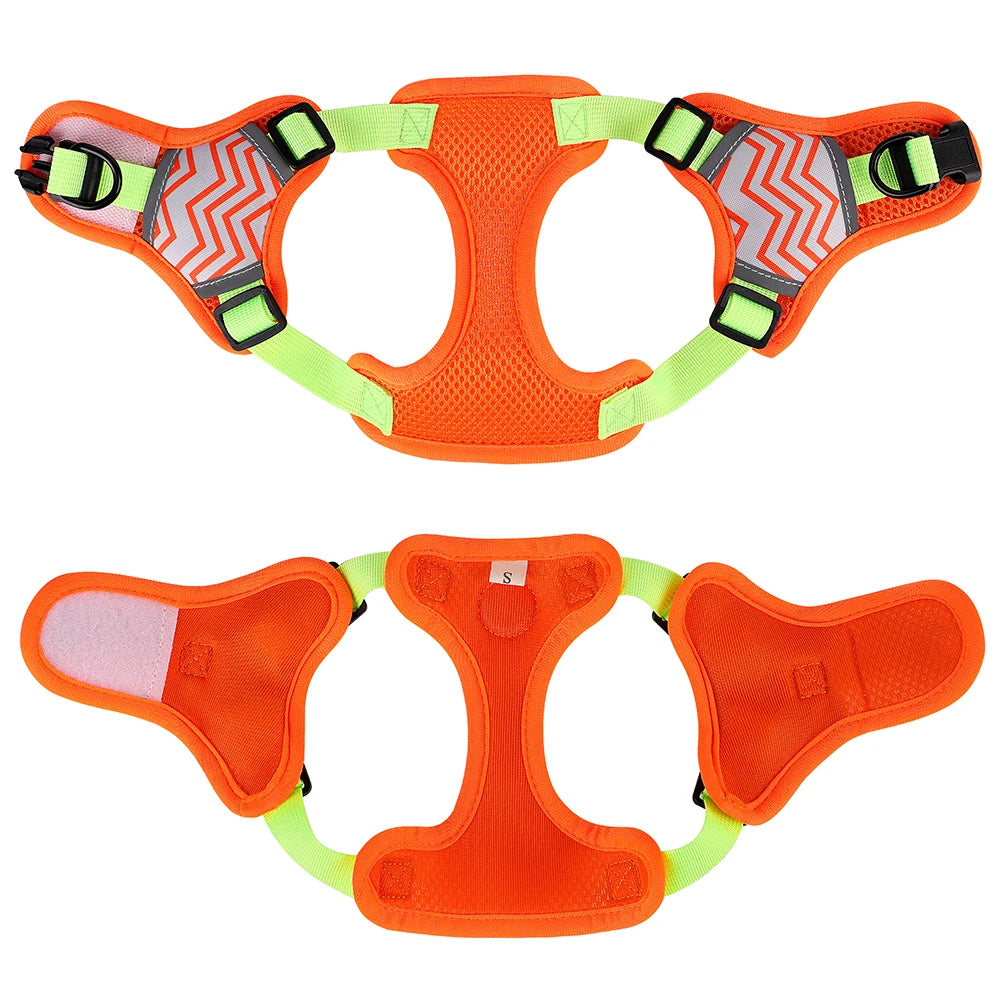 Reflective Dog Harness And Leash Set Adjustable Pet Puppy Harness Vest For Small Medium Dogs Walking Dog Accessories 150cm Leash