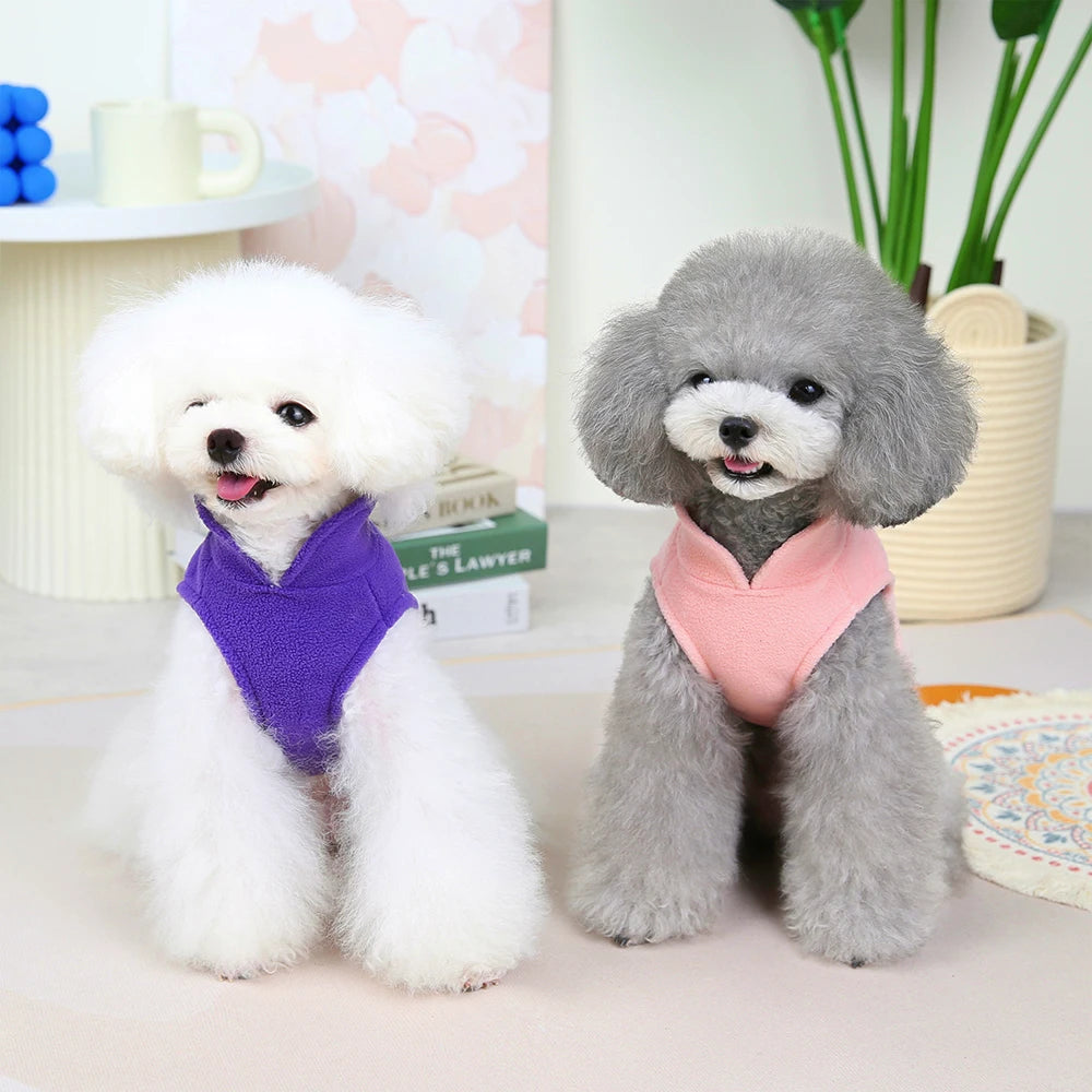 Soft Fleece Dog Jacket – Warm Winter Coat for Small & Medium Dogs
