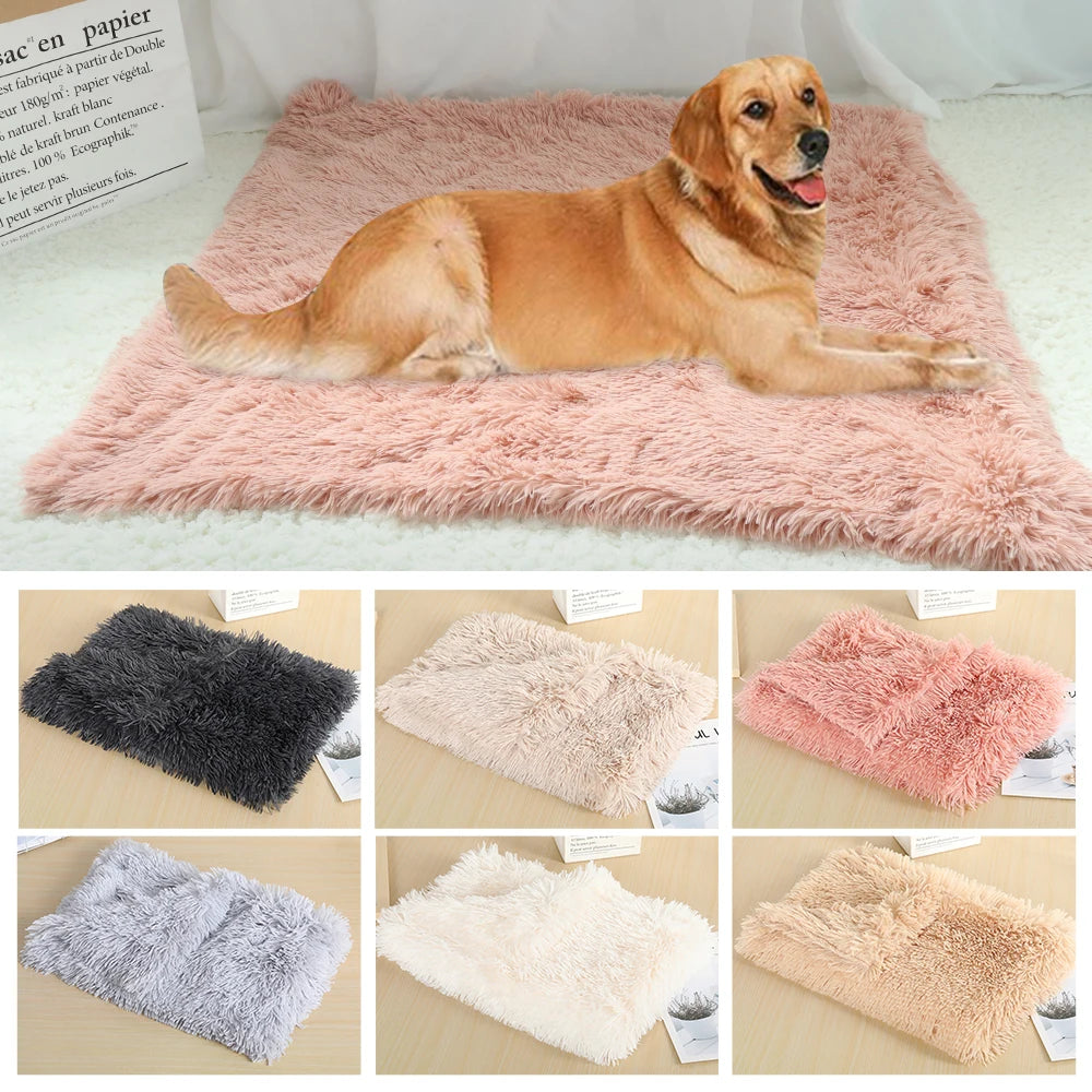 Soft Fur Dog Mat Blanket – Fluffy Long Plush Pet Bed for Dogs & Cats
