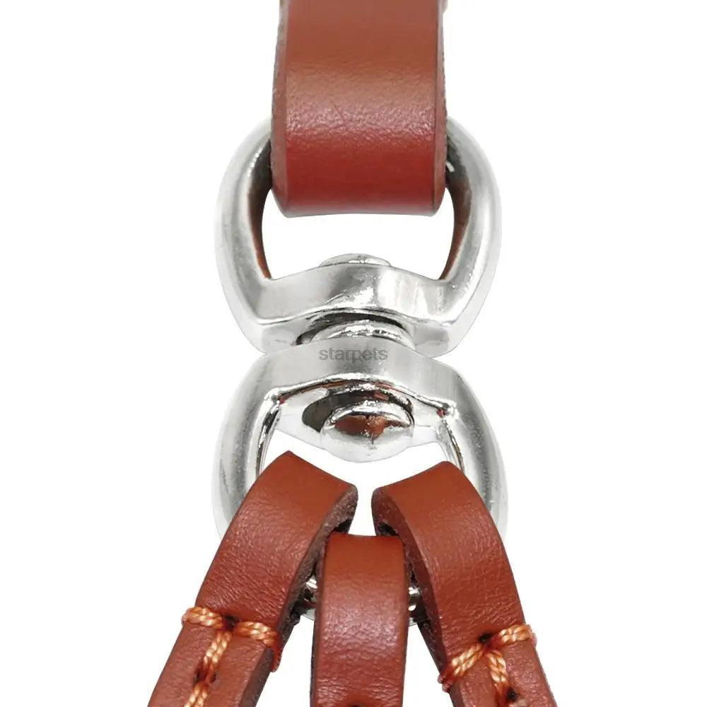 Three Way Puppy Dog Leash Coupler – Leather Triple Dog Lead