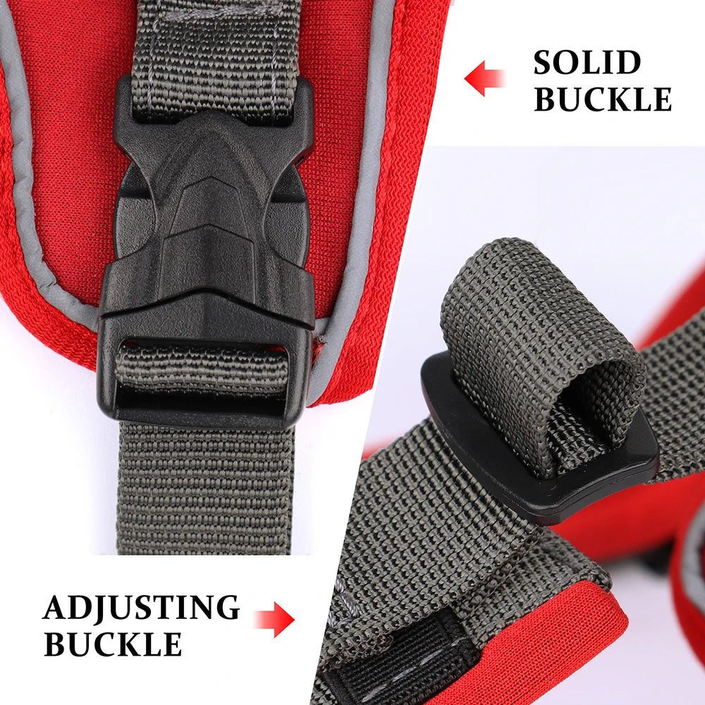 Adjustable Dog Harness Vest Mesh Nylon Pet Vest No Pull Reflective Harness for Small Medium Large Dogs With Handle Pitbull Pug