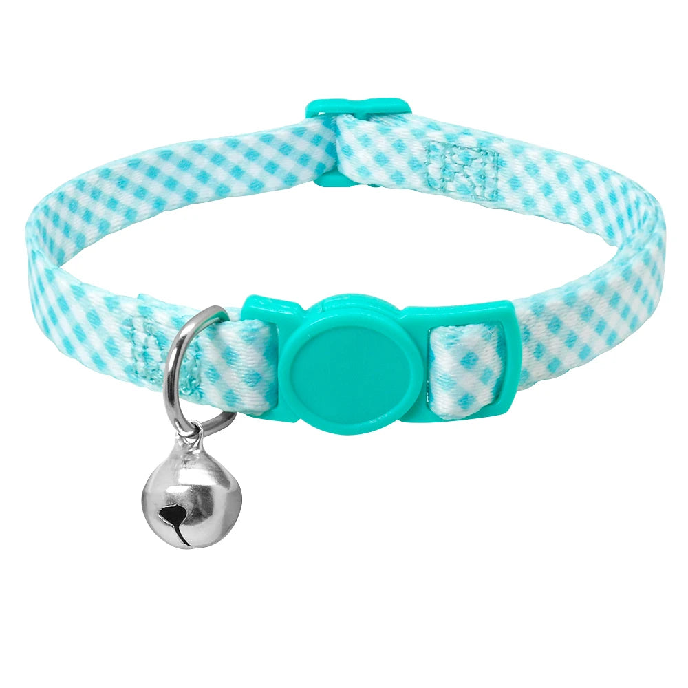 Cute Fruit Print Cat Collar with Bell – Adjustable Quick Release Safety Collar for Cats & Kittens