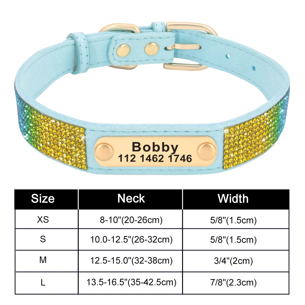 ✨ Personalized Bling Dog Collar – Sparkle, Style & Safety ✨