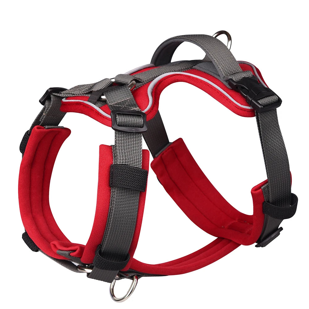 Adjustable Dog Harness Vest Mesh Nylon Pet Vest No Pull Reflective Harness for Small Medium Large Dogs With Handle Pitbull Pug