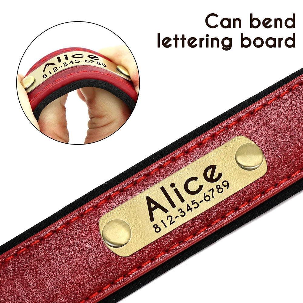 Custom Leather Dog Collar – Personalized with Free Engraving | XS–XXL Sizes