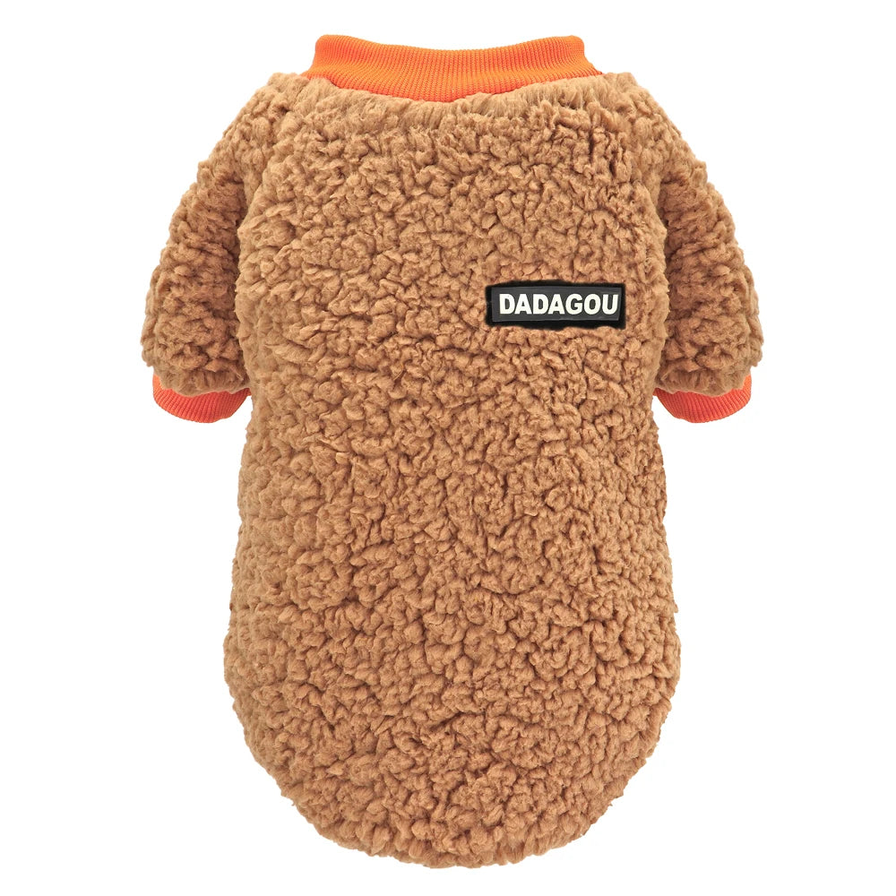 Winter Fleece Dog Jacket – Warm Teddy Coat for Small & Medium Pets