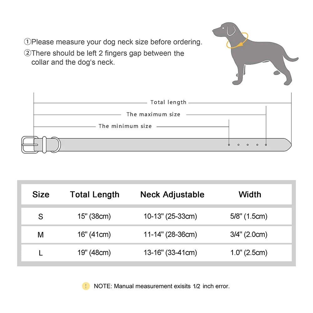 Custom Nylon Dog Collar – Waterproof Personalized Pet Collar with Engraved ID Nameplate for Small & Medium Dogs